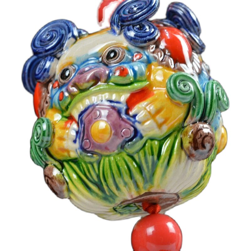 纯手工陶瓷貔貅挂件 招财保平安车内挂饰吊坠 三面立体环保不褪色