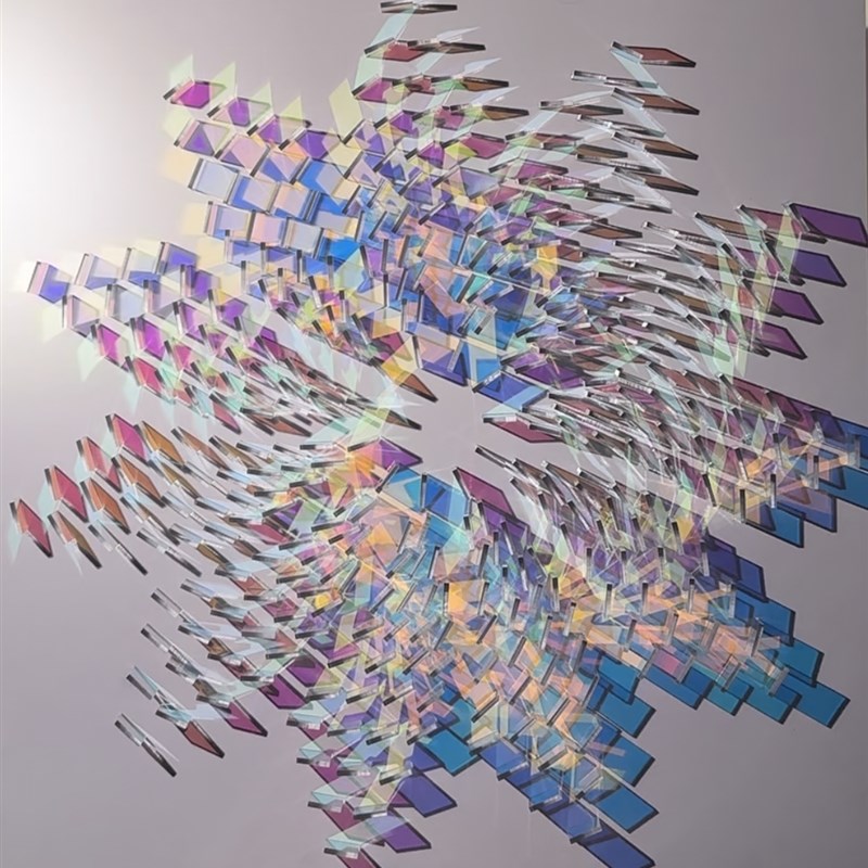炫彩亚克力板DIY亚克力时尚立体装饰画3D幻彩镭射有机玻璃免胶水