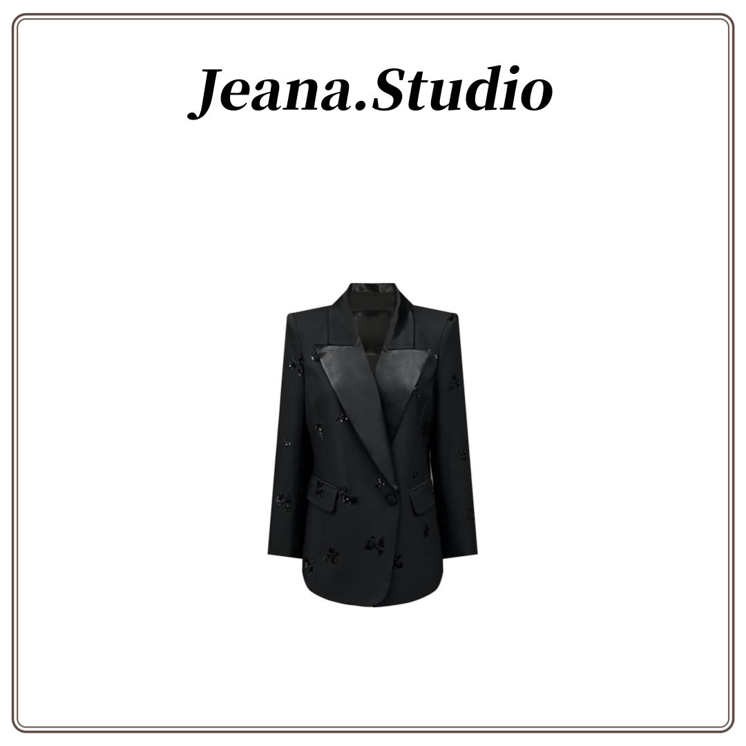 【Jeana.studio】原创设计亮片刺绣轻奢时尚西装外套2112