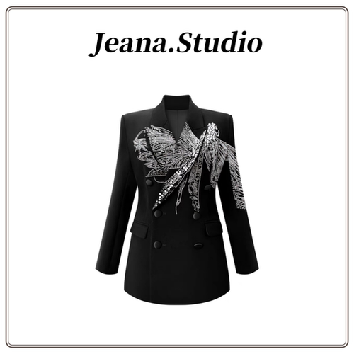 【Jeana.Studio】轻奢设计师款式蜻蜓烫钻西装西服XF-6