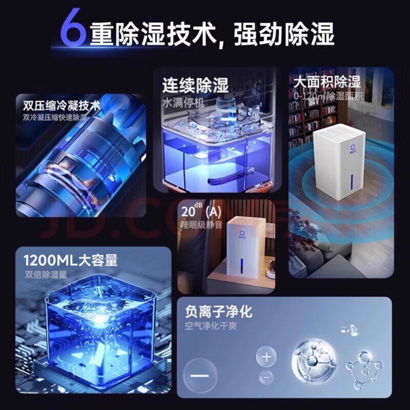 除湿机2025年空气吸潮烘干 干新款家用地下室静音干 干燥大功率抽