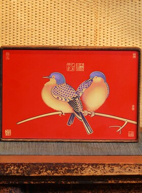 新中式送对象装饰吉祥节日礼物相框结婚摆台画办公室摆件书法实木