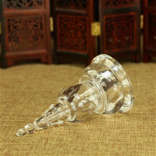 透明塔大小号 亚克力水晶舍利塔 佛塔摆件  供奉舍利红花精致做工