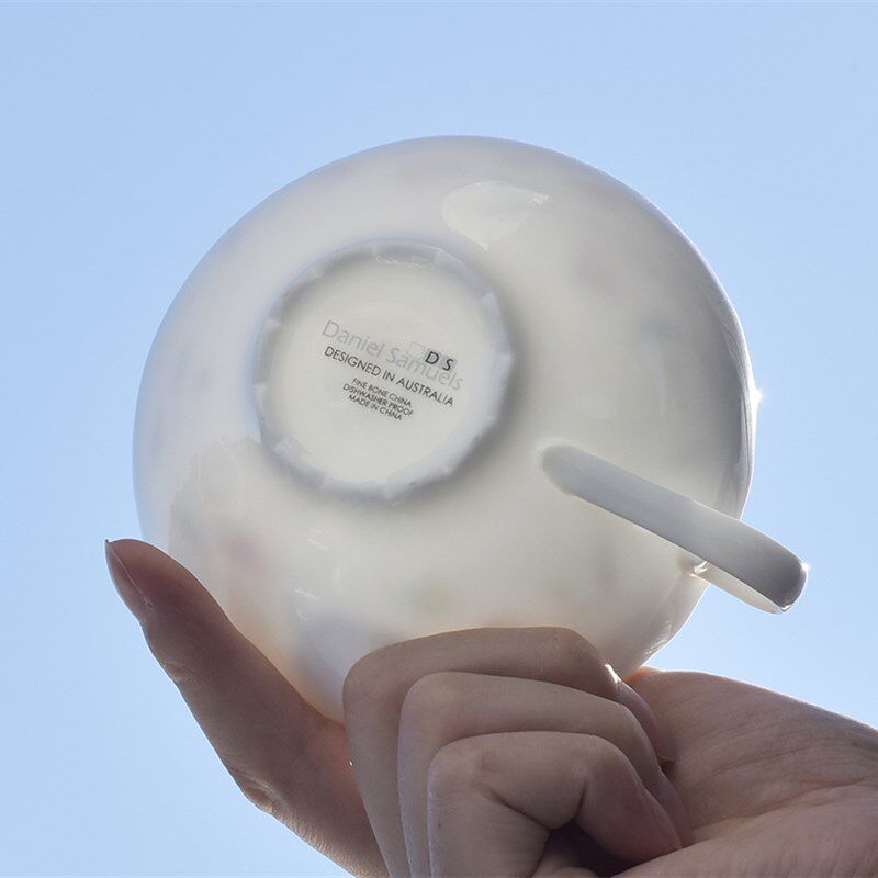 妙HOME手工咖啡杯带碟北欧简约马克杯创意家用下午茶咖啡杯套装