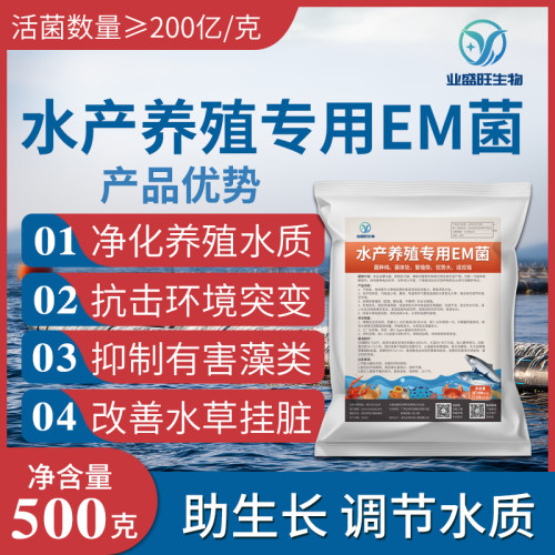 业盛旺养殖EM菌专用水产养殖鱼塘鱼虾蟹龟鳖海参水质改良净水调水