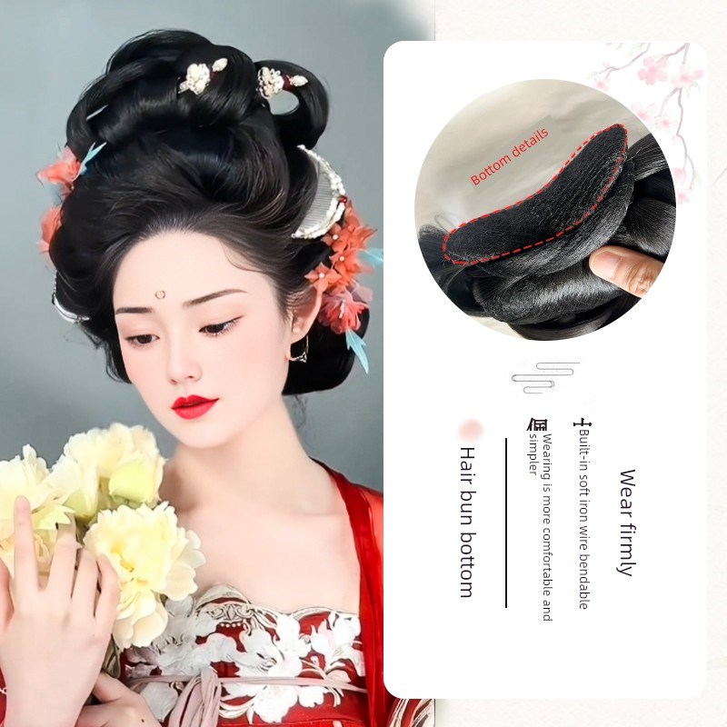 古风汉服唐风发型发髻全发丝一体式贵妃明制造型发包女懒人新手