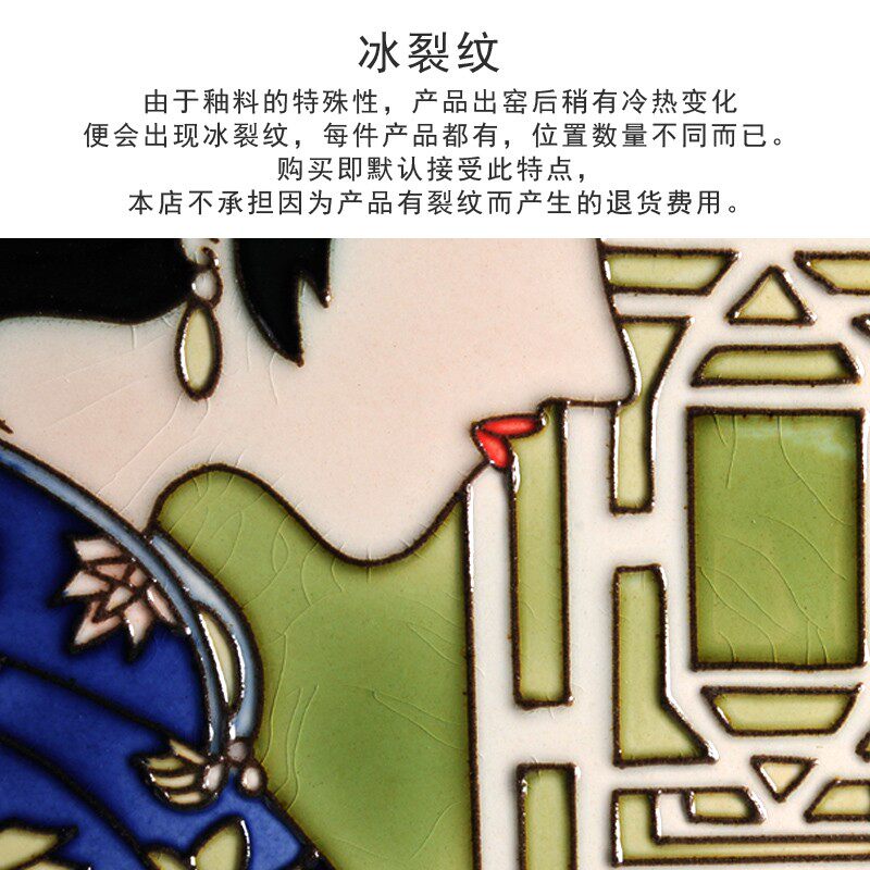 中国特色陶瓷手绘瓷板画京剧脸谱客厅玄关餐厅墙面装饰挂画送老外