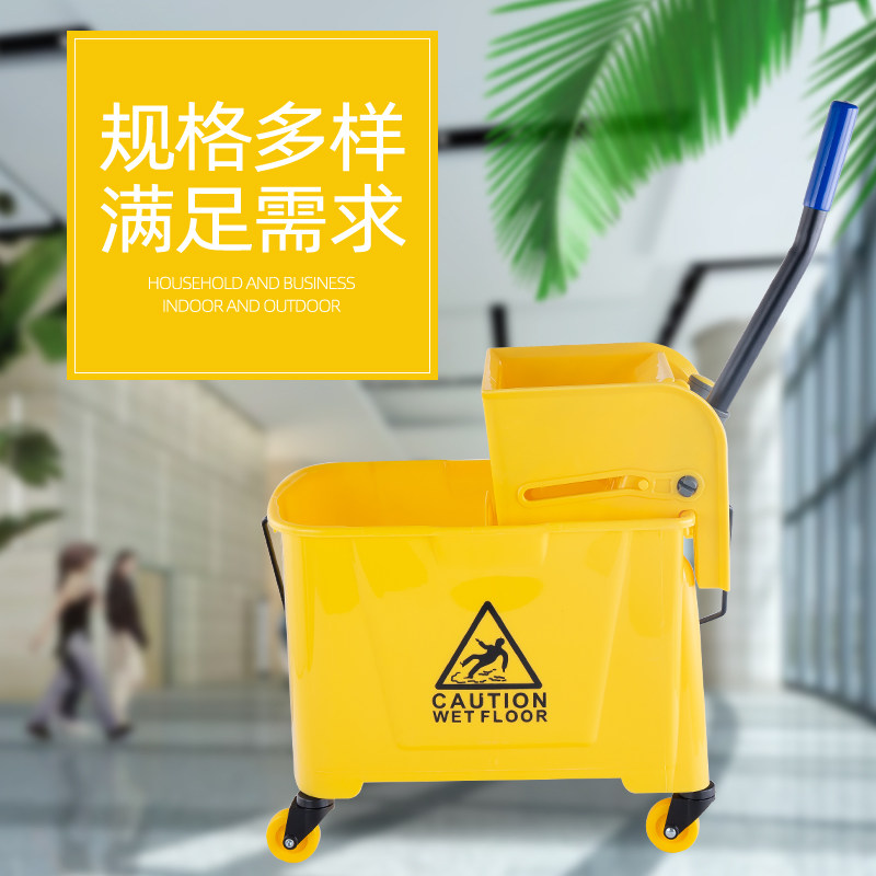 拖把桶榨水车加厚商用家用免手洗挤水桶洗拖把桶墩布压水清洁桶