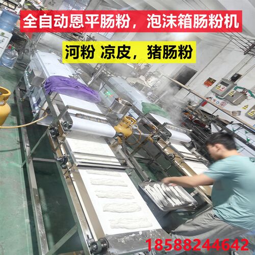 河粉机全自动商用凉皮大小型猪肠粉粿条广东摆摊泡沫箱肠粉机恩平