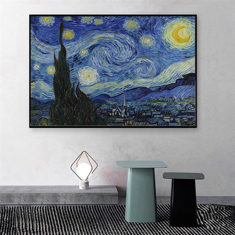 梵高丰收电表箱装饰画星空挂画配电箱画电闸箱装饰遮挡免打孔