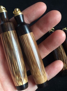 祥令德木质金丝竹乌木紫光檀鼻烟壶观音瓶花瓶烟具文玩把件双十一