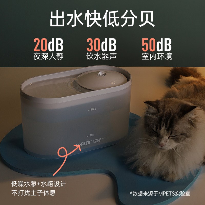中恒猫咪饮水机自动循环流动活水不湿嘴智能静音狗狗宠物喝水器