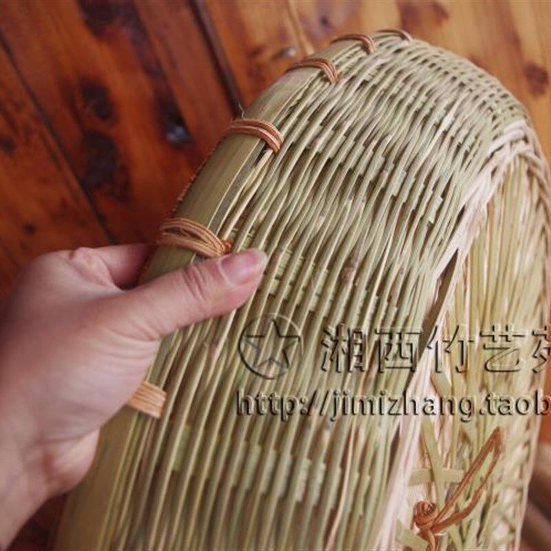 可订制专做中药丸竹匾纯手工竹制无孔双层面簸箕药匾水丸专用簸箕