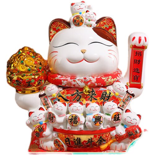 聚缘猫大招财猫摆件自动招手摇手店铺收银台开业礼品家居客厅装饰