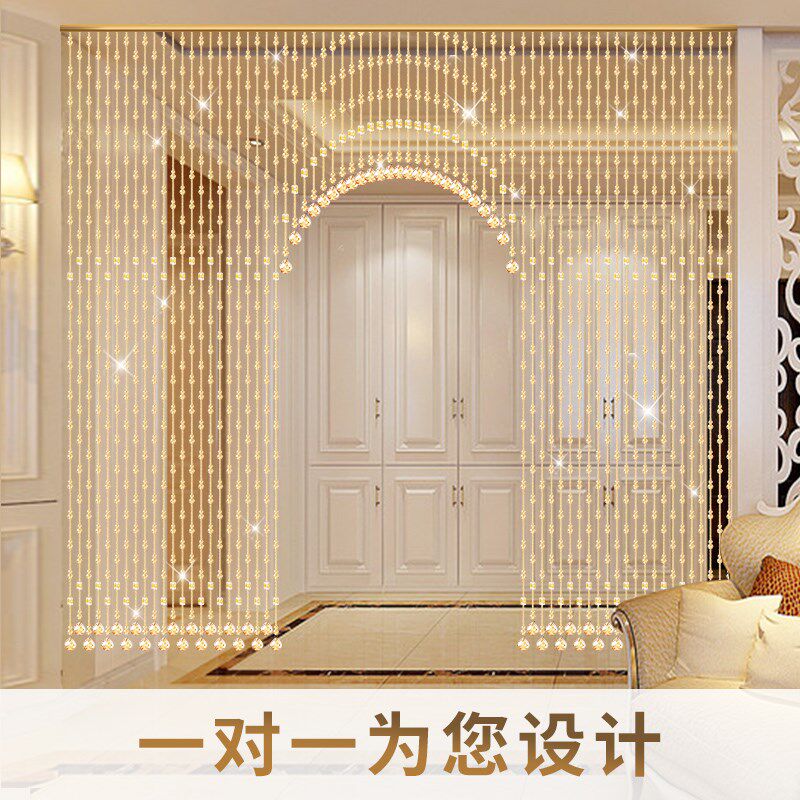 水晶珠帘隔断帘新款葫芦客厅过道卫生间卧室门帘吊饰挂帘子免打孔