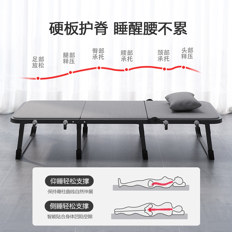 办公室午休折叠床单人简易工位行军床家用便捷硬板床午睡神器躺椅图片