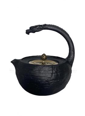新中式茶几书房摆件样板房茶具软装饰品售楼部铁壶茶壶茶杯烧水壶