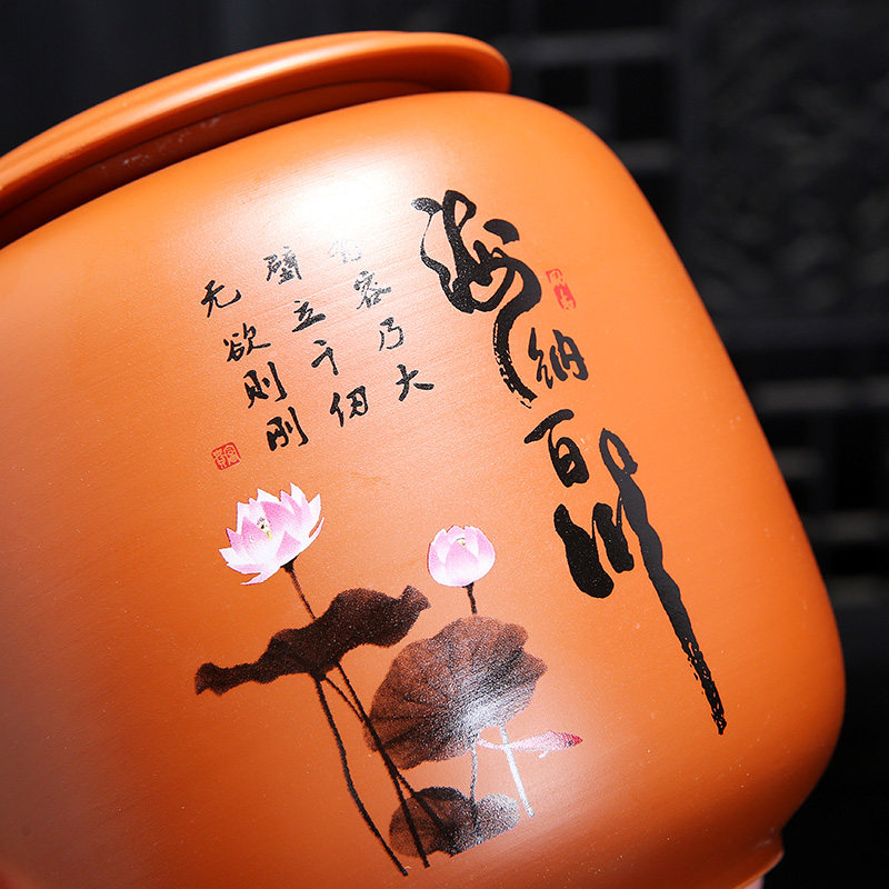 吉祥缘紫砂茶叶罐普洱醒茶罐普洱红绿茶铁观音大号存茶罐家用茶盒