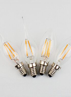 水晶吊灯蜡烛灯泡 25w40w黄光尖泡拉尾泡 E27大螺口E14小螺口球泡