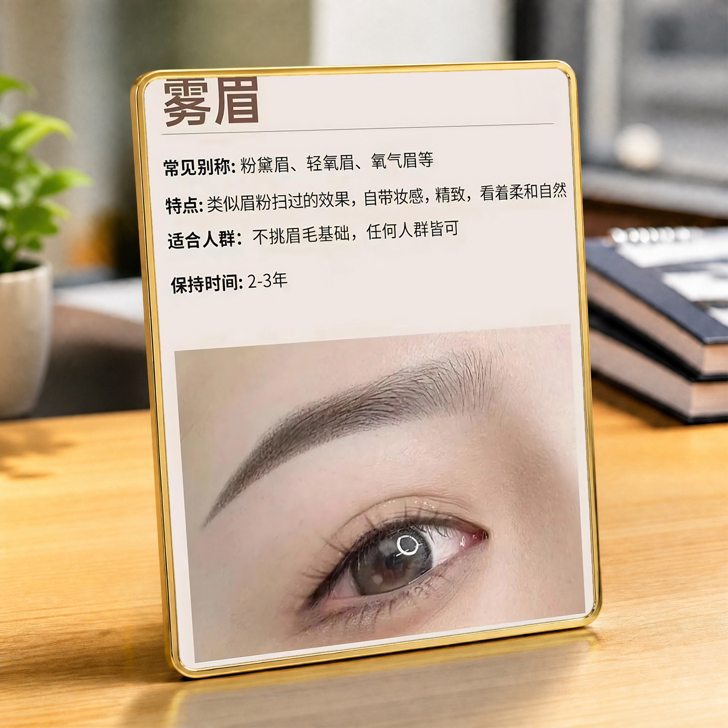 轻氧雾眉纹绣门店引流展示摆件