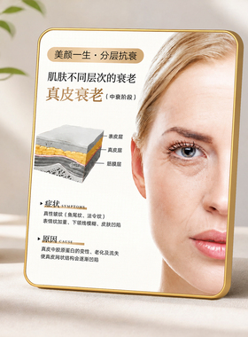 美颜一生分层抗衰科普装饰摆件美容院皮肤管理门店展示装饰摆台