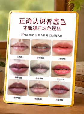 唇底色选色参考摆件美容院纹绣店桌面科普装饰展示摆台