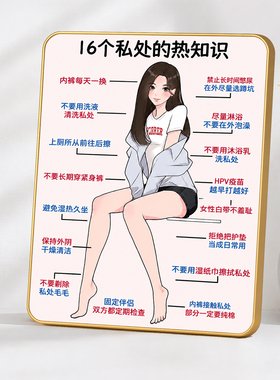 16个私处热知识科普装饰摆件女生卧室桌面健康提示摆台