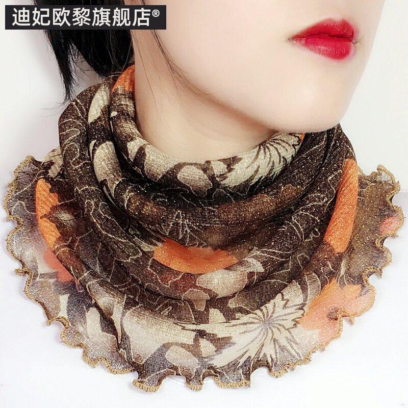 围脖女围巾小丝巾脖套薄款假领子套头夏秋防晒护颈冬季保暖百搭图片