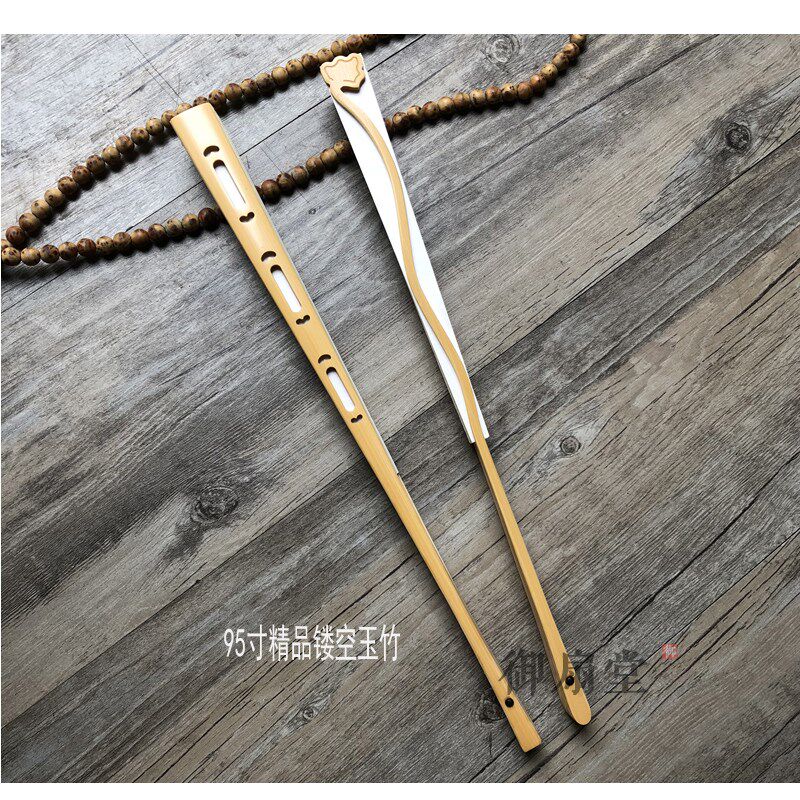 御扇堂 95寸18方精品手磨玉竹镂空折扇 挑灯方 特惠
