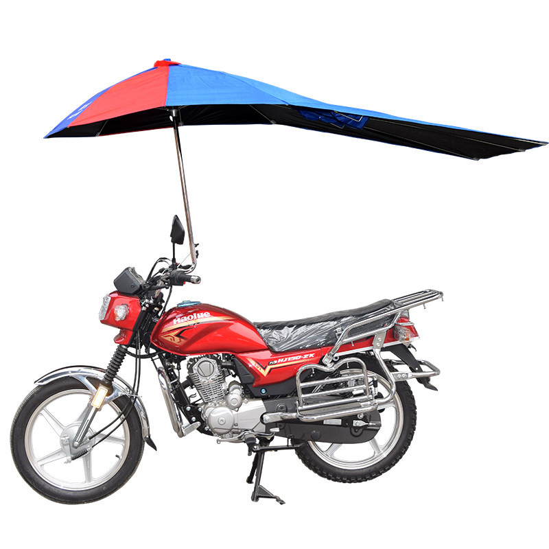 摩托车遮阳伞雨伞雨棚黑胶防晒男式踏板电动三轮快递车遮雨伞车棚