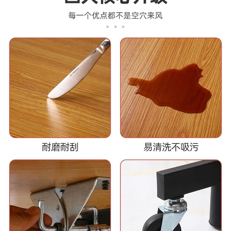 折叠餐桌家用饭桌小户型宿舍实木桌创意简约圆形易收纳可折叠圆桌