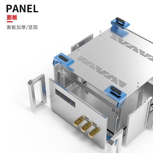 铝合金机箱工业设备控制器铝型材箱体线路板仪器仪表铝壳定做B3U