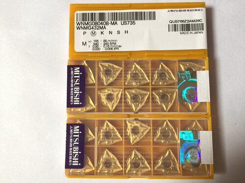 日本 数控车刀片WNMG080408-MA US735硬质合金不锈钢用