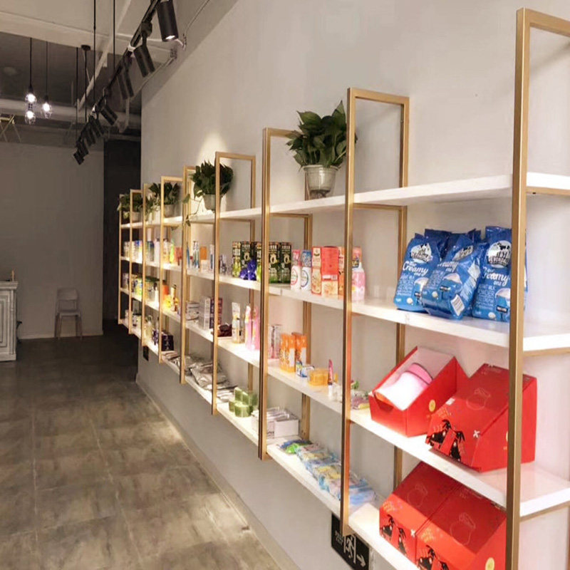 北欧化妆品货架展示架美甲架饰品柜墙上置物架多层隔板壁挂架收纳