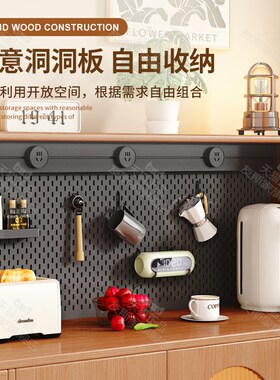 实木餐边柜靠墙一体柜子储物柜茶水柜客厅置物柜橱柜家用厨房矮柜