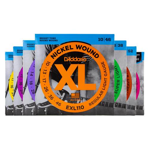 美产达达里奥 电吉他琴弦镀镍缠绕EXL120 EXL110 琴套弦一套6根装