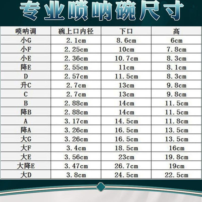 唢呐碗黄铜碗08加厚双面雕花纯铜喇叭D调降b调中小号齐全送包