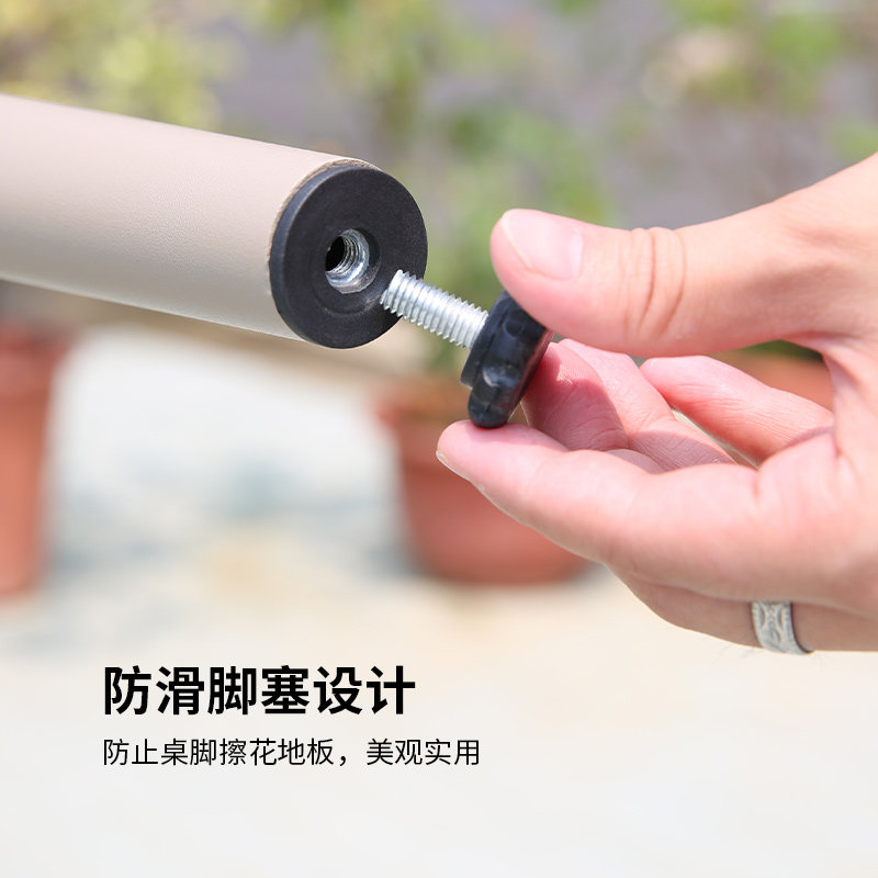 户外桌子铝合金防水防晒花园庭院伸缩长桌圆桌单张方桌可拆卸桌子