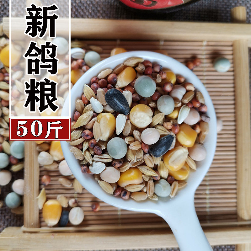 战鸽A级鸽粮玉米营养赛飞饲料赛信观赏肉鸽豌豆粮食鸟食50斤包邮