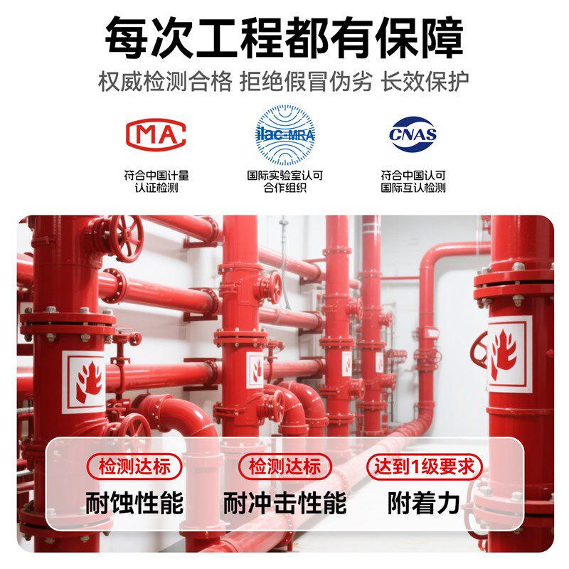 消防管道专用氟碳漆防腐防锈底面合一改色油漆大红色油漆改色神器