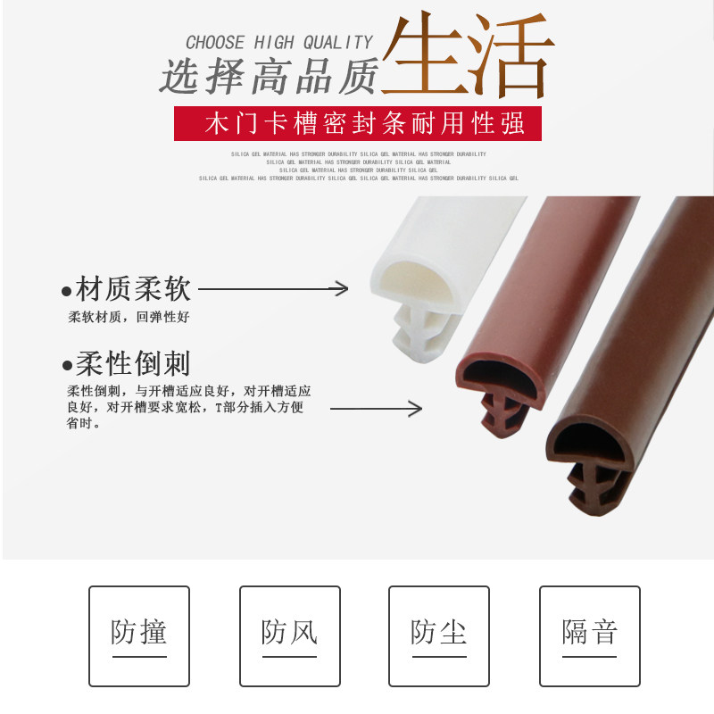房门隔音密封条门缝门框胶条防撞条房门卧室门贴防风条关门静音条