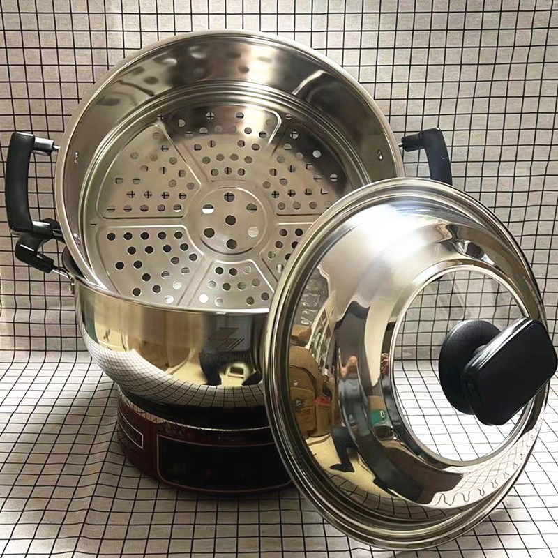 特厚 申花不锈钢多用锅 电热锅 炒锅 电蒸锅28-30-32cm电火锅