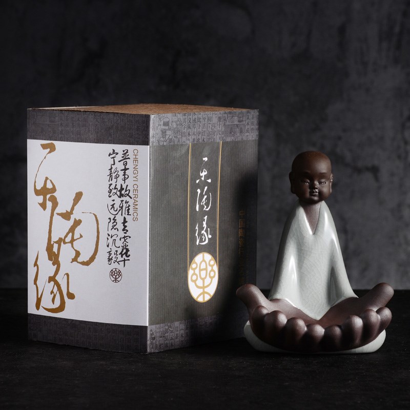 成艺陶瓷过滤网架功夫茶具配件哥窑汝窑开片人物茶宠摆件茶玩包邮
