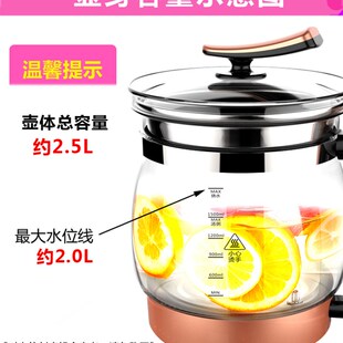 和庭养生壶全自动加厚玻璃大容量2-2.5l电煮烧水壶茶壶煎中药壶锅