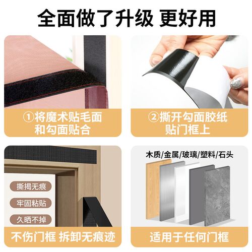 夏季防蚊门帘2025新款高档磁性自吸纱门纱窗魔术贴全磁块隔断大门