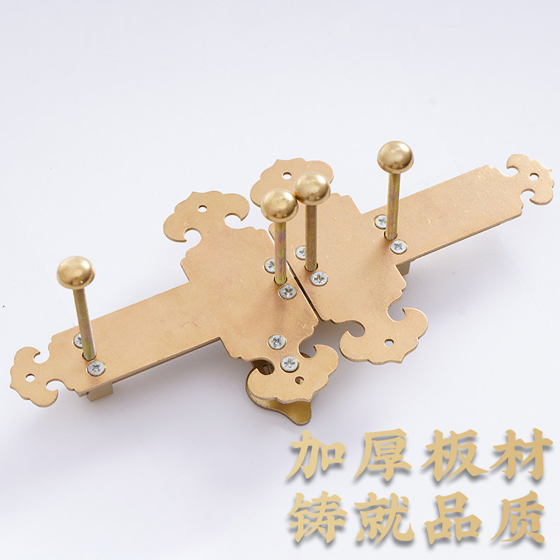 中式大门铜插销门扣门栓锁加厚户外老式门闩纯铜门栓搭扣木门锁扣
