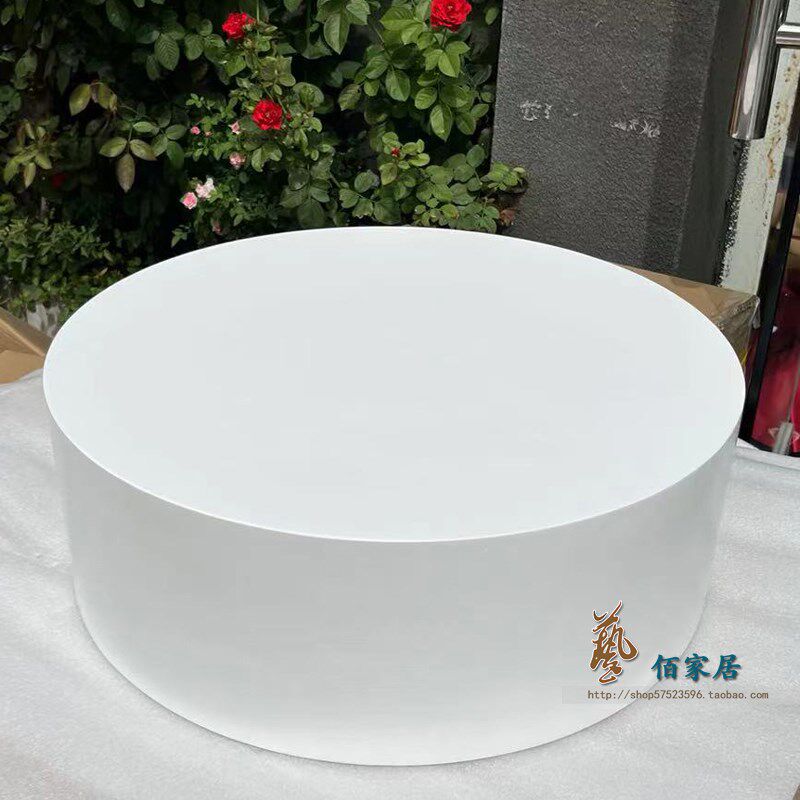 圆形空调底座白色加高实木垫高架加厚木质简约托架客厅柜机座