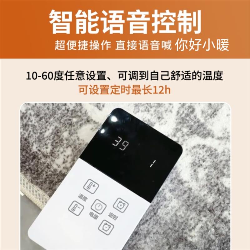 可拆洗火跃石墨烯加热地暖垫家用电热地毯客厅卧室取暖垫发热地毯
