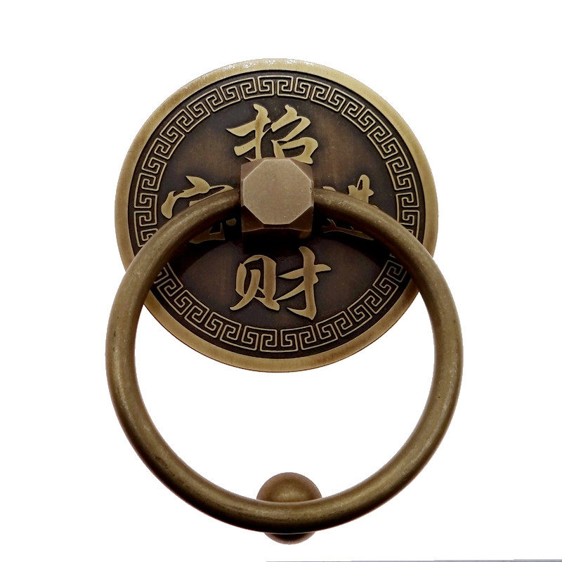 中式仿古大门拉手木门复古抽屉柜门大门把手老式纯铜门环装饰拉环