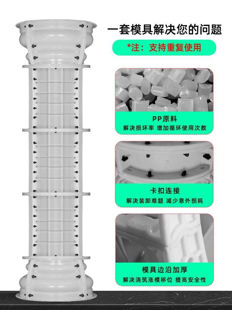 罗马柱模具圆柱别墅光面柱圆形水泥小柱子混凝土塑料装饰模板全套